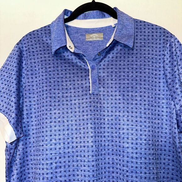 Callaway Women’s Blue Pattern Golf Polo Shirt Size XL EUC - Picture 3 of 10